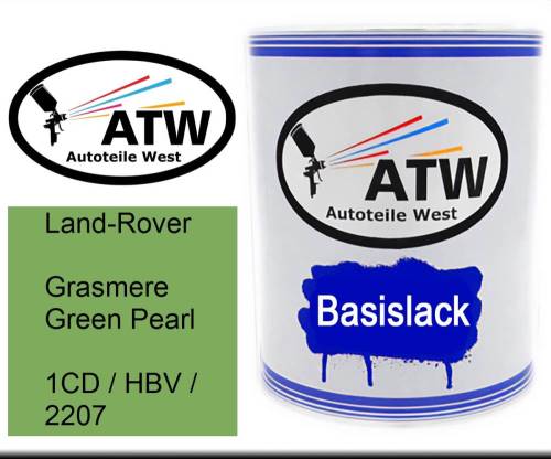 Land-Rover, Grasmere Green Pearl, 1CD / HBV / 2207: 1L Lackdose, von ATW Autoteile West.